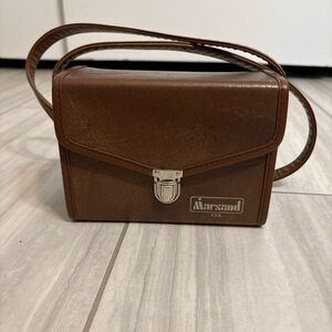 Vintage Marsand brown Camera Bag with Shoulder Strap 7 x 5 x 3 USA